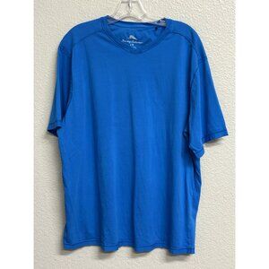 Tommy Bahama Shirt Turquoise Cotton Short Sleeve Logo Comfort Soft Tshirt